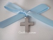 100B.  Baptism Pins with Traditional Style Cross Pendants